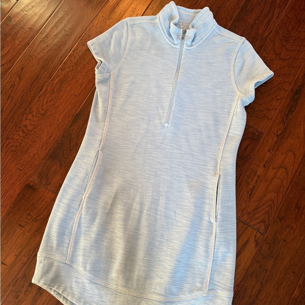 Tommy Bahama Light Blue Ribbed Knit Dress